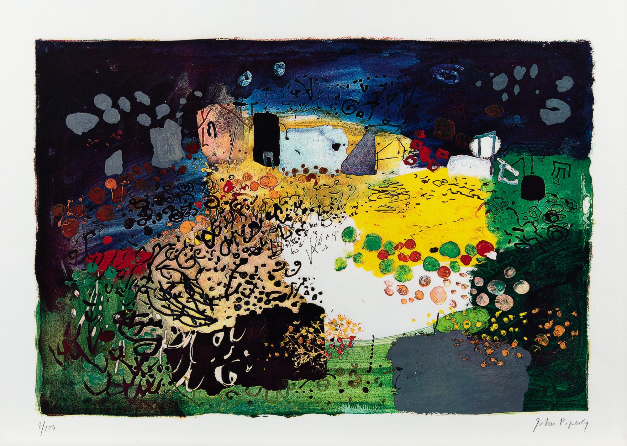 John Piper, (British, 1903-1992), Welsh Landscape, Tretio, 1969