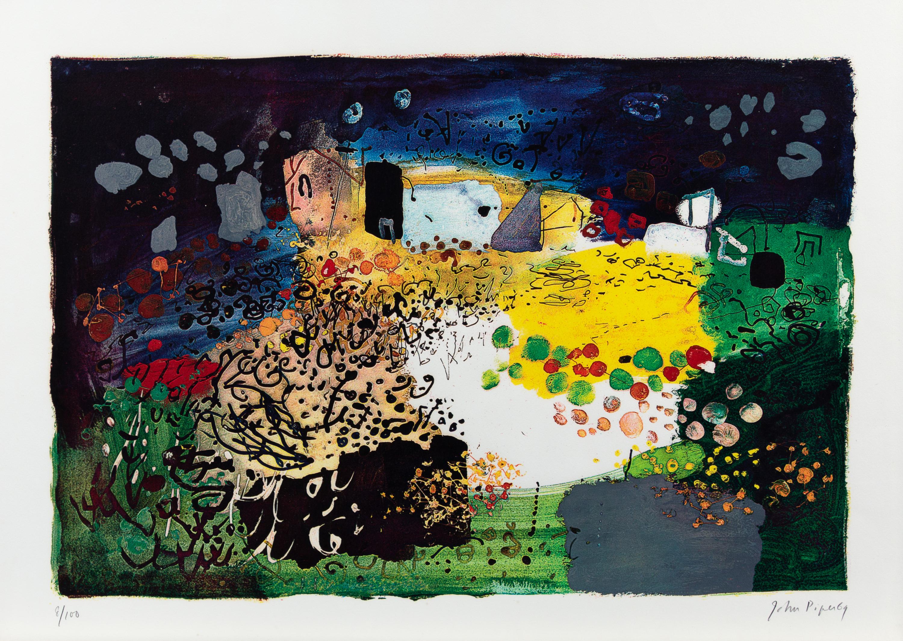 John Piper, (British, 1903-1992), Welsh Landscape, Tretio, 1969
