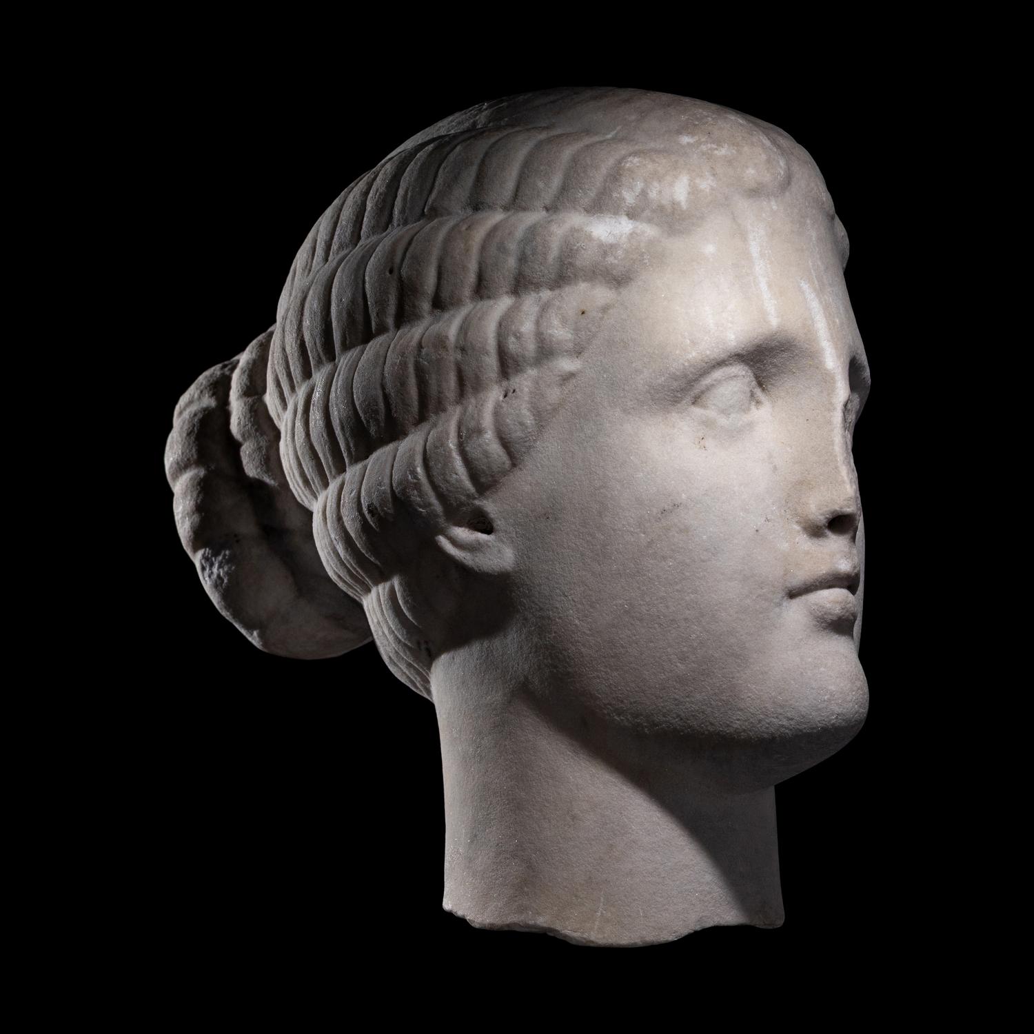 A Roman Marble Female Portrait Head