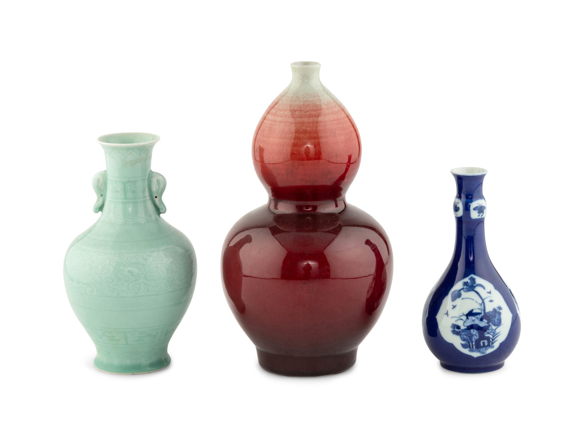 Three Chinese Porcelain Vases