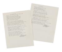 CAPUTO, Philip (b. 1941). A collection of 2 typed poems signed with carbon copies ("Philip Caputo"), 2 autograph letters signed ("Phil"), and one typed letter signed ("Phil"), 2 December 1973 - 19 April 1977, a few typed and handwritten corrections. Together 15 pages, 4to, with two envelopes .