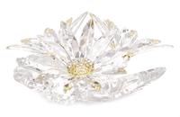A Swarovski Model of a Flower Arrangement Width 6 1/4 inches.