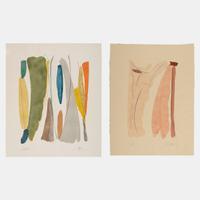 Prussian Blue and Untitled (Pink Abstract) (two works), 1978