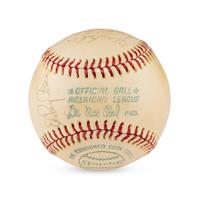 A 1961 Pittsburgh Pirates Reunion Team Signed Autograph Baseball Featuring Lloyd Waner (Beckett Authentication Services)