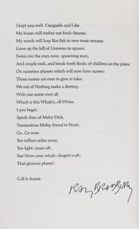 BRADBURY, RAY. Old Ahab's Friend, and Friend to Noah, Speaks His Piece. By the Author, 1971. Limited, signed.