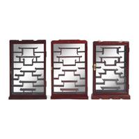 Three Chinese Hardwood Hanging Vitrines, 20th Century 近代 硬木多寶格式挂屏三件