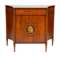 A Joseph Gerte Mahogany and Marquetry Commode