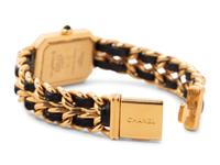 Chanel Gold Plated Chain and Braided Leather Watch, 1987
