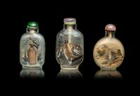Three Chinese Inside Painted Glass Snuff Bottles