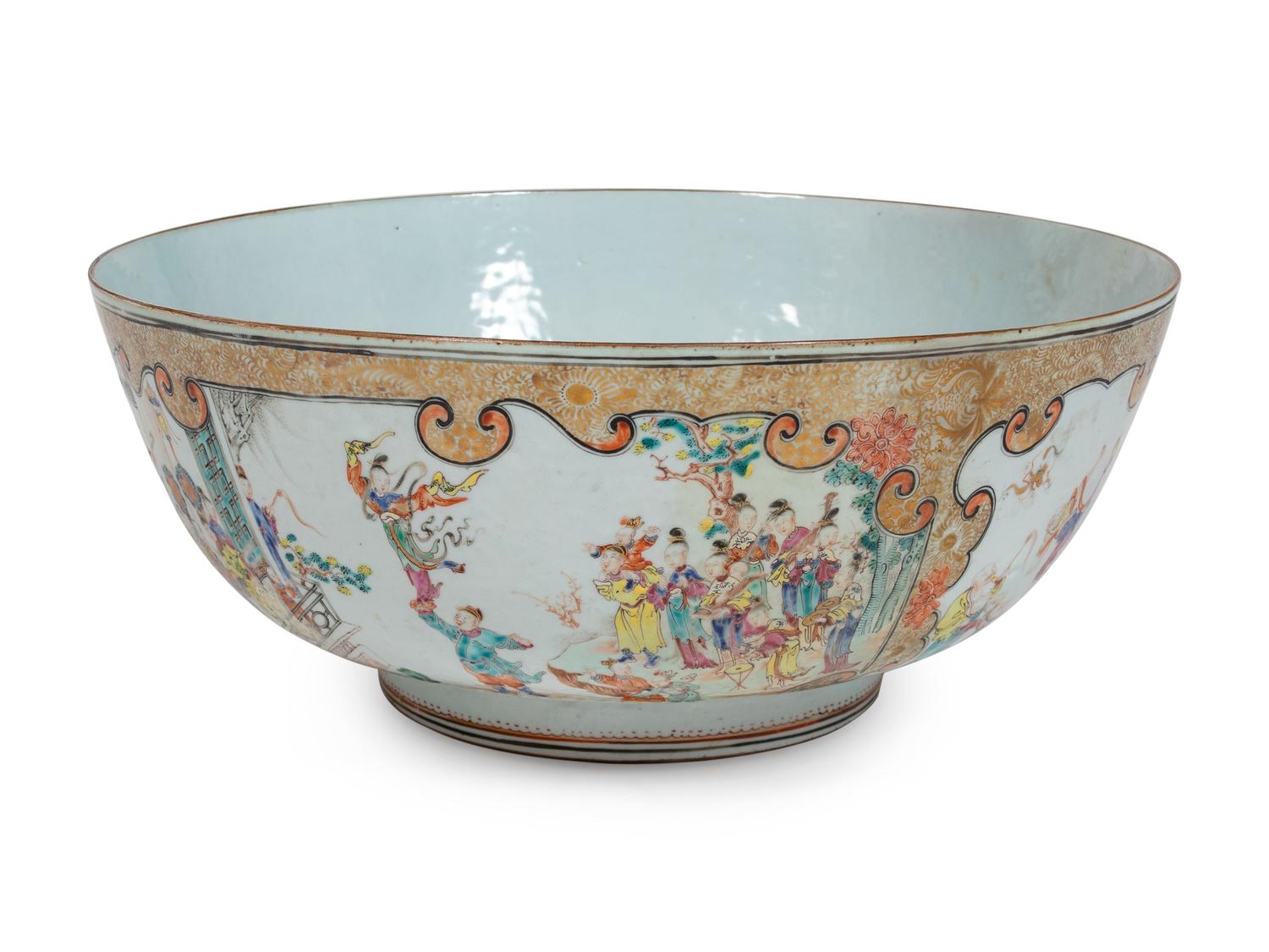 A Chinese Famille Rose Porcelain Large Punchbowl