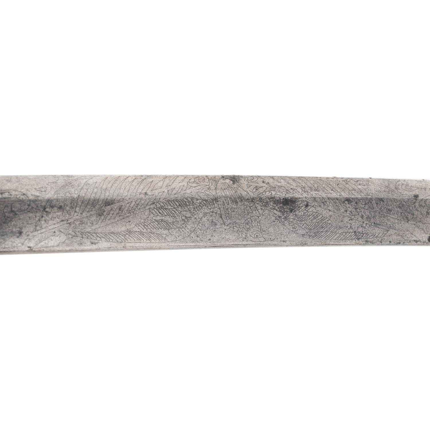 Unmarked 1850 Foot Officers Sword Presented to Lt. Joseph Spaulding, 19th Maine Infantry who Fought near the High Water Mark at Gettysburg