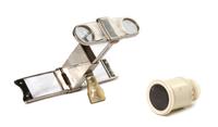 A Turned Ivory Monocular, Height 1 7/8 inches.