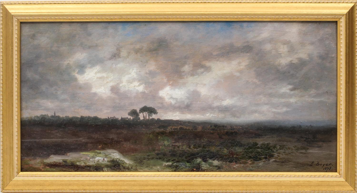 E. Boyer, (French, 19th century), Environs de Guerande, 1873