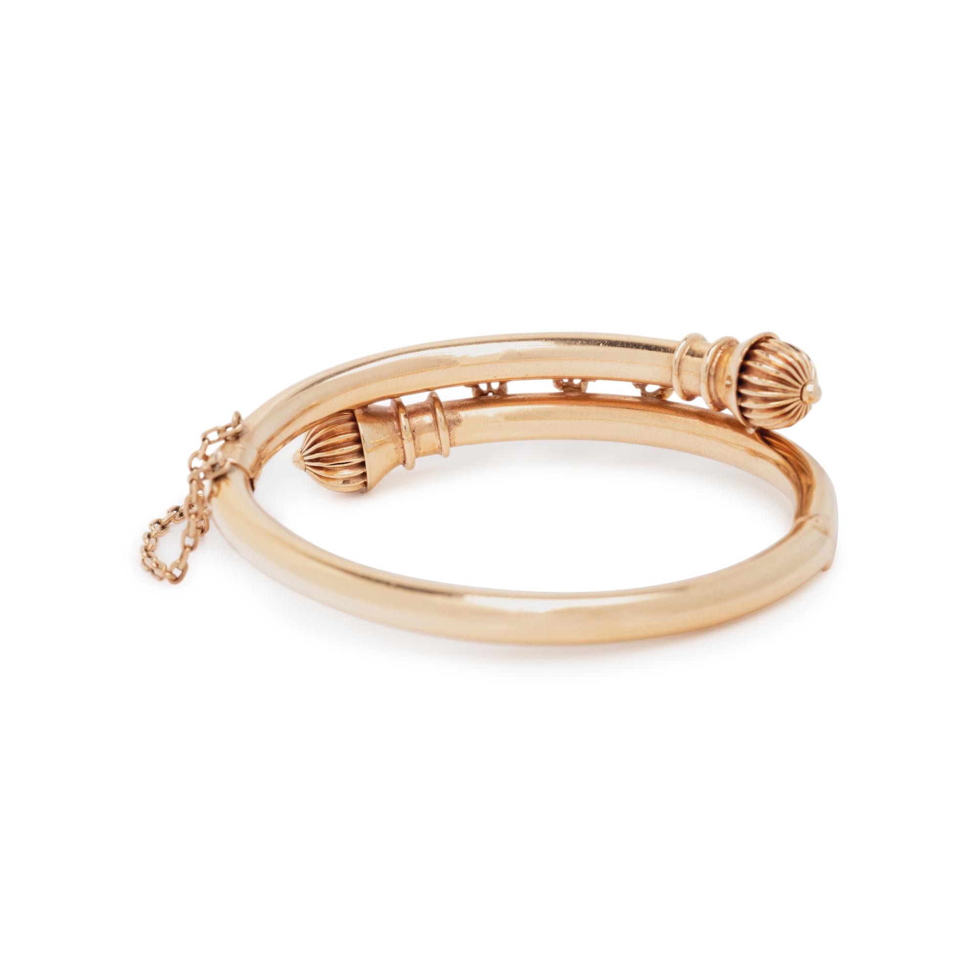 ETRUSCAN REVIVAL, YELLOW GOLD AND DIAMOND BRACELET