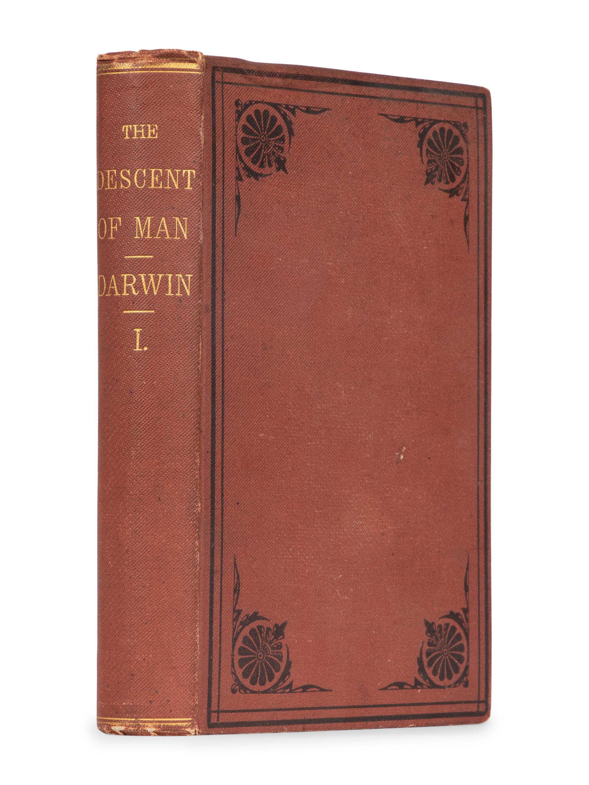 DARWIN, Charles (1809-1882). The Descent of Man and Selection in Relation to Sex . New York: D. Appleton and Company, 1871.