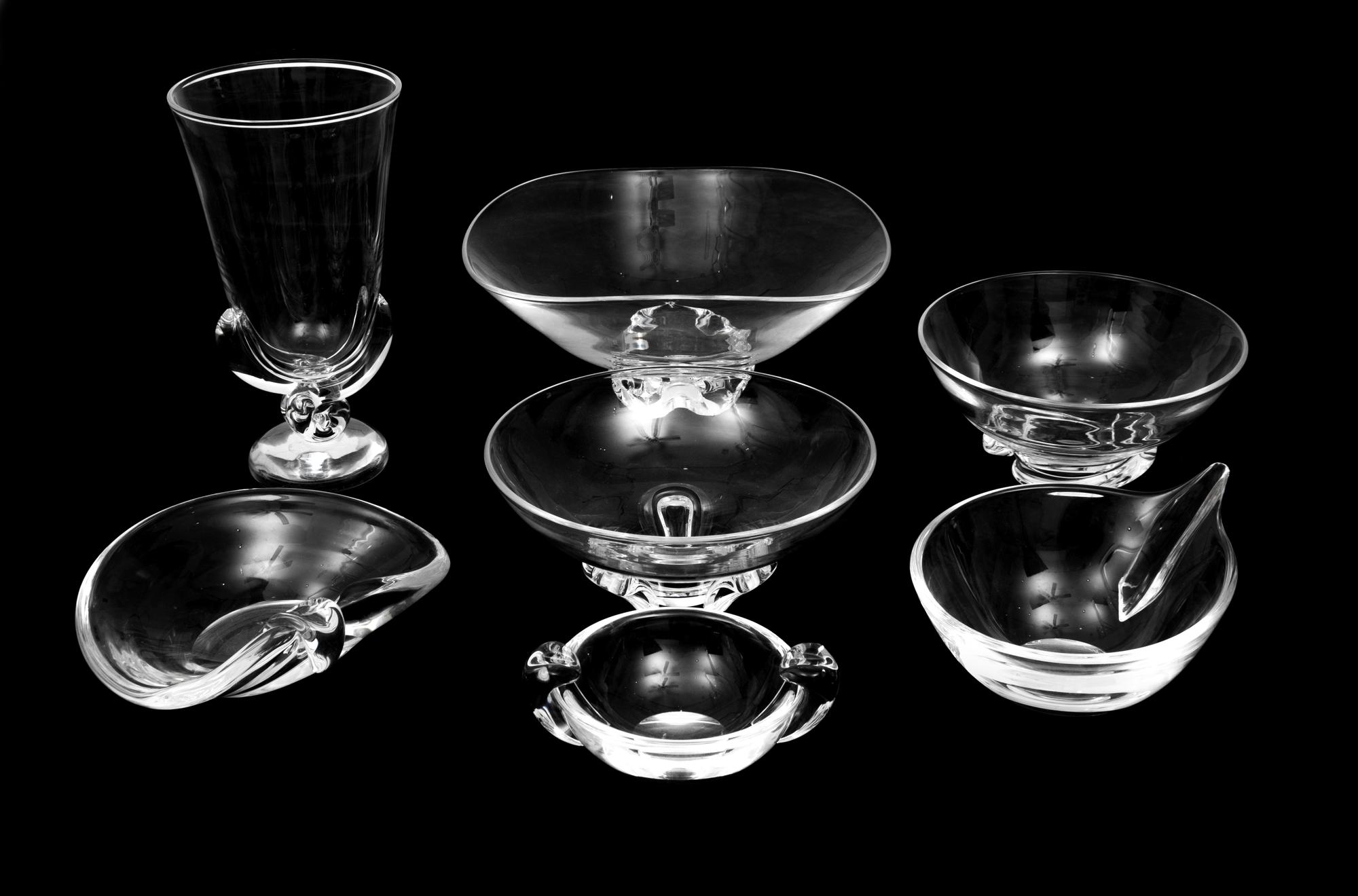 A Group of Seven Steuben Crystal Articles