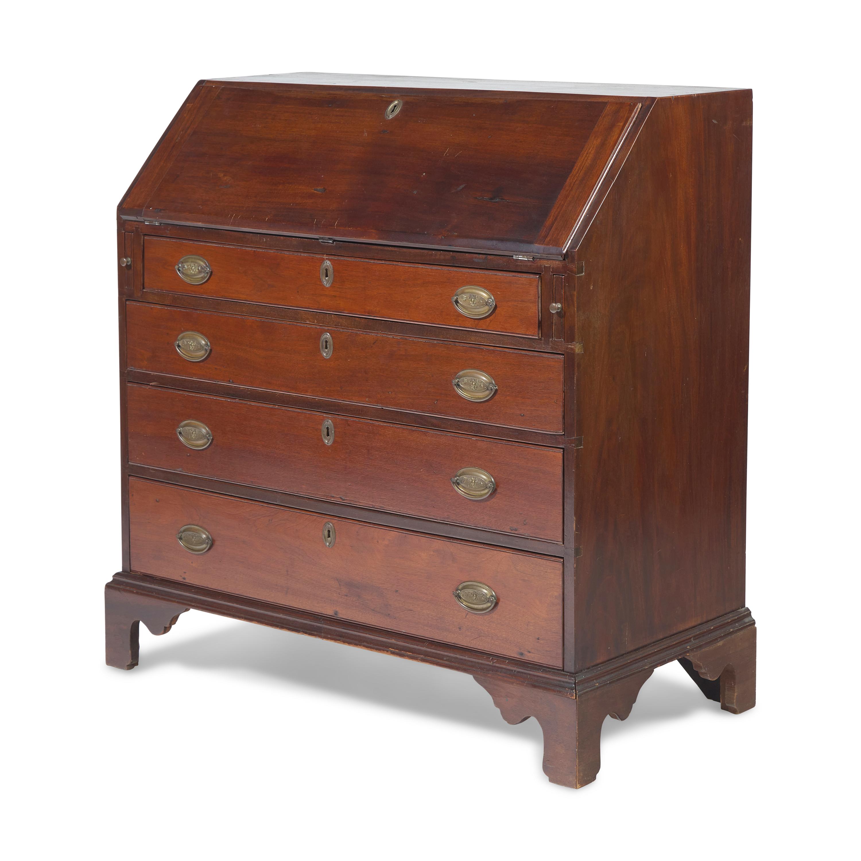 A Chippendale Cherry Slant-Front Desk