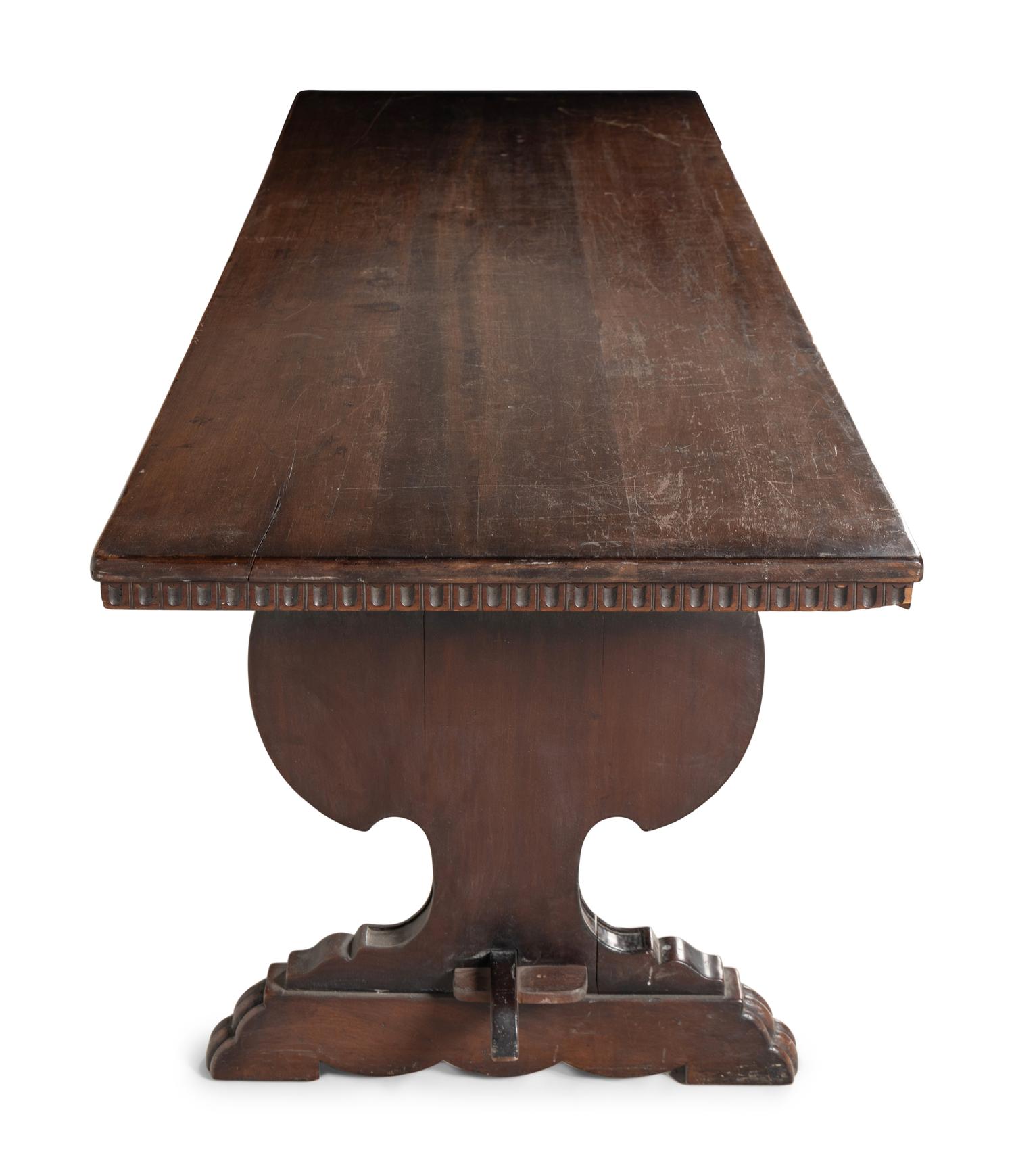 A Renaissance Revival Mahogany Refectory Table