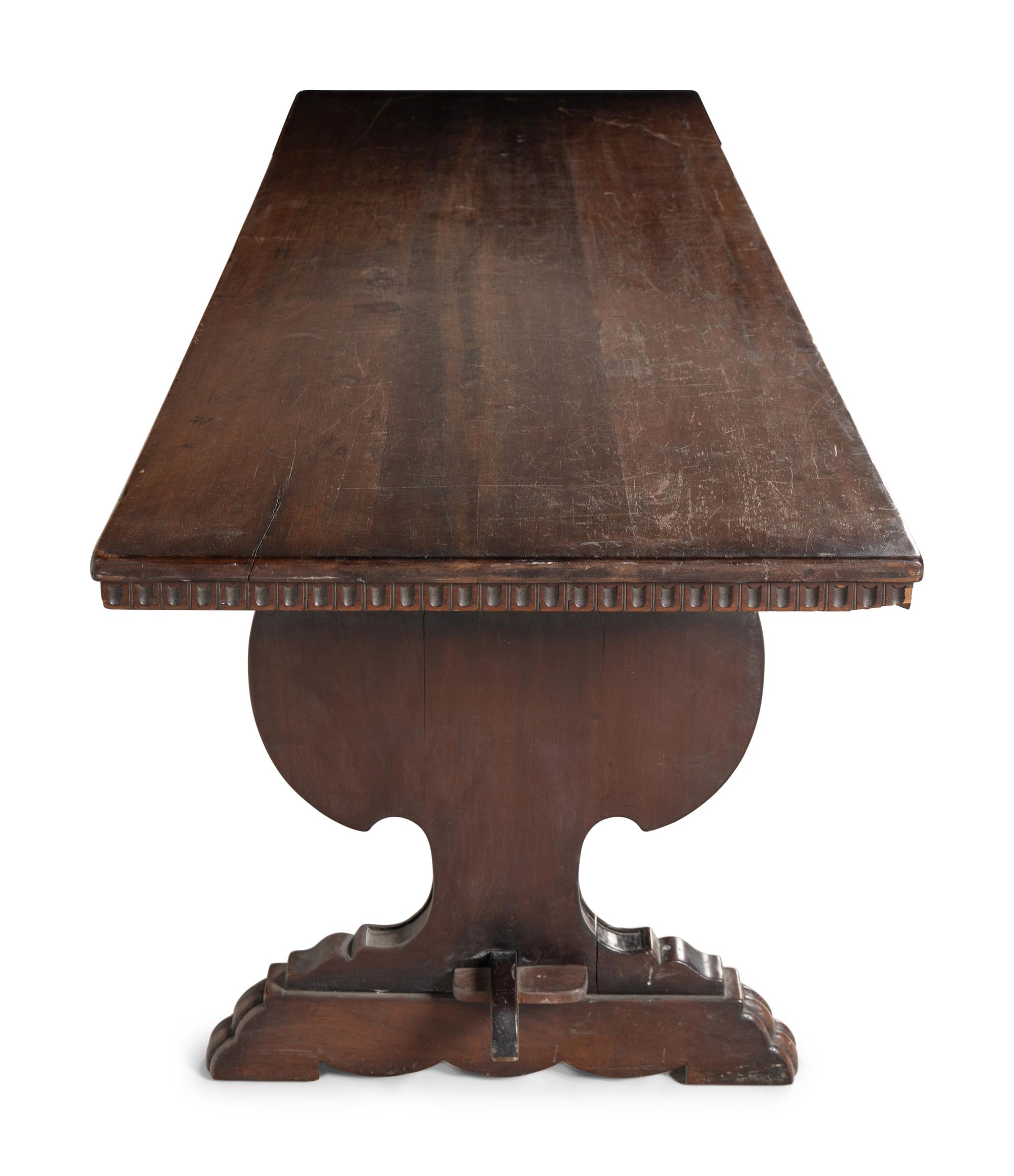 A Renaissance Revival Mahogany Refectory Table