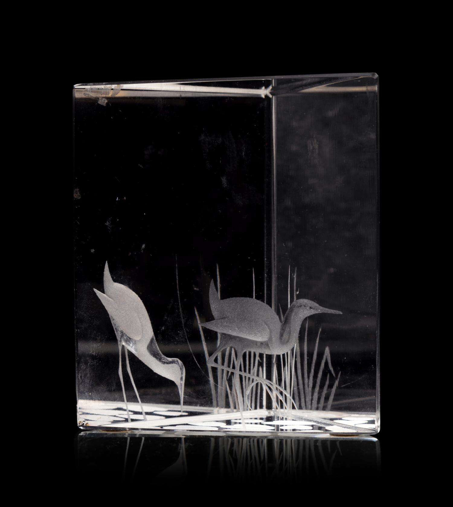 A Kosta Intaglio-Cut Glass Ornament