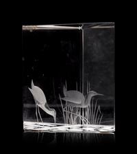 A Kosta Intaglio-Cut Glass Ornament