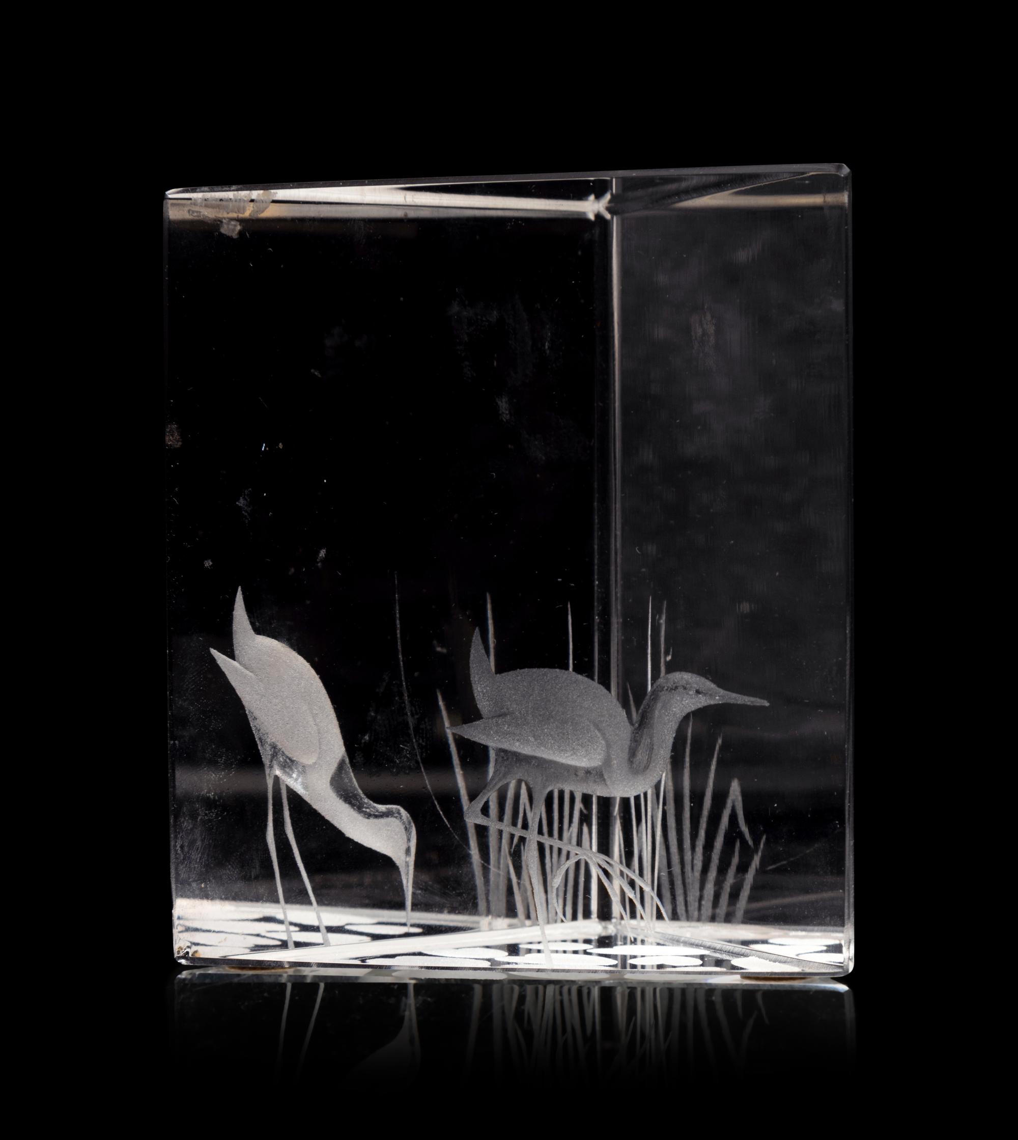 A Kosta Intaglio-Cut Glass Ornament