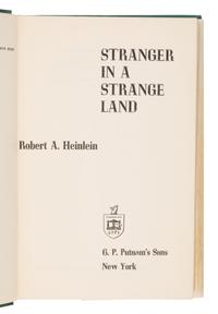 Heinlein, Robert A. (1907-1988). Stranger in a Strange Land . New York: G.P. Putnam’s Sons, 1961.