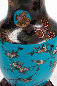A Pair of Japanese Cloisonne Vases — LATE 19TH CENTURY