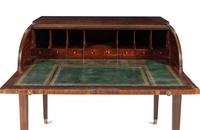 A George III Mahogany Tambour-Top Drafting Desk