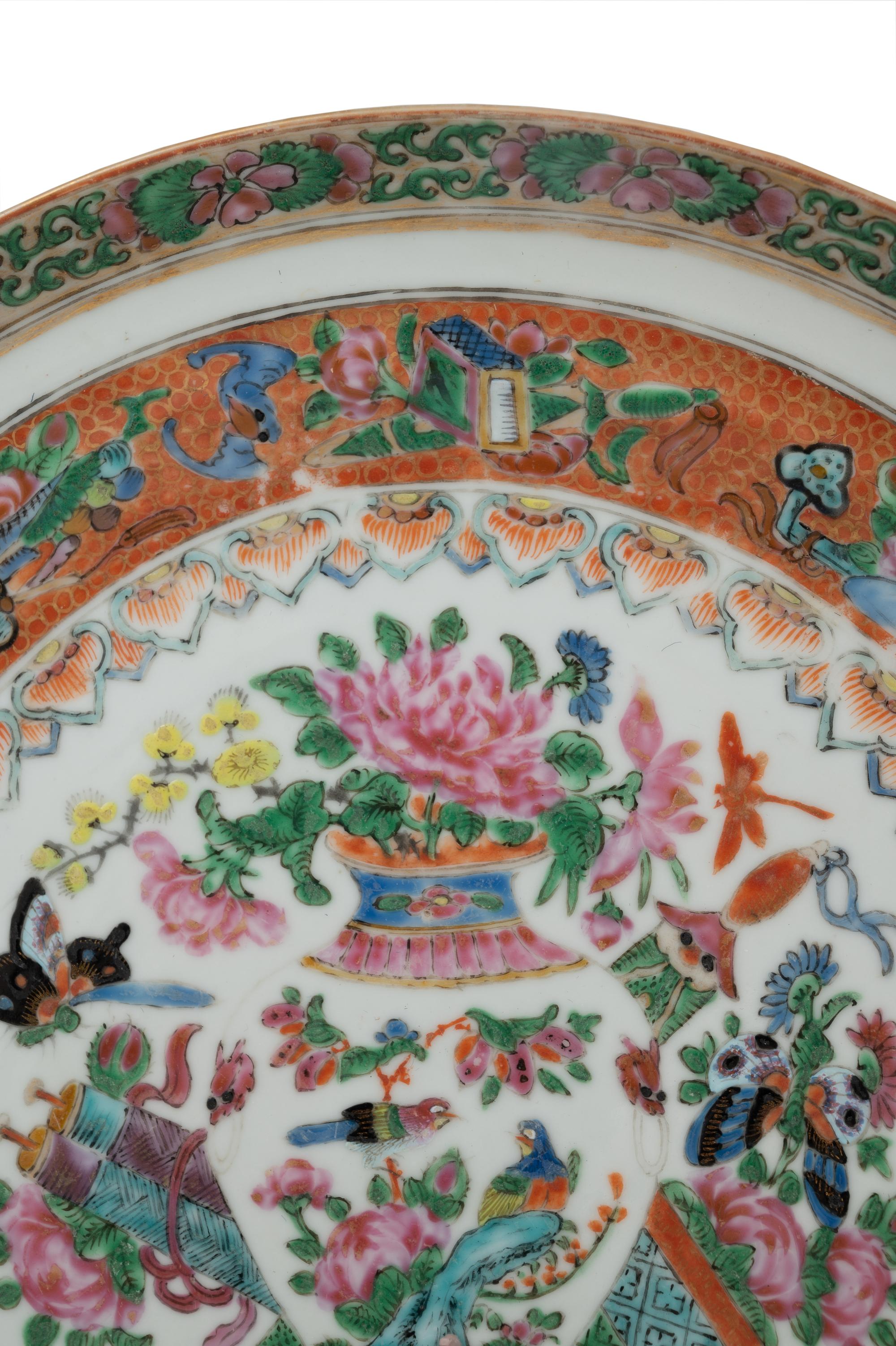 Eight Chinese Famille Rose Porcelain Plates