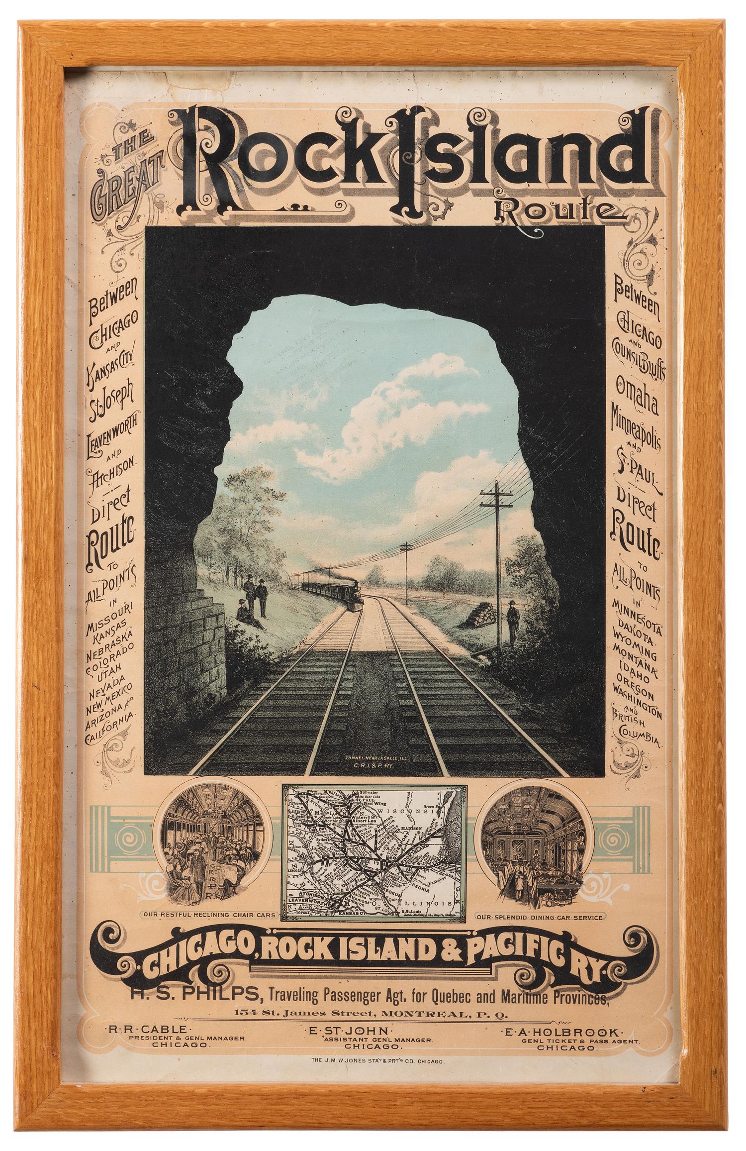[TRANSPORTATION]. The Great Rock Island Route . Chicago: J.M.W. Jones Stationery & Print Co.