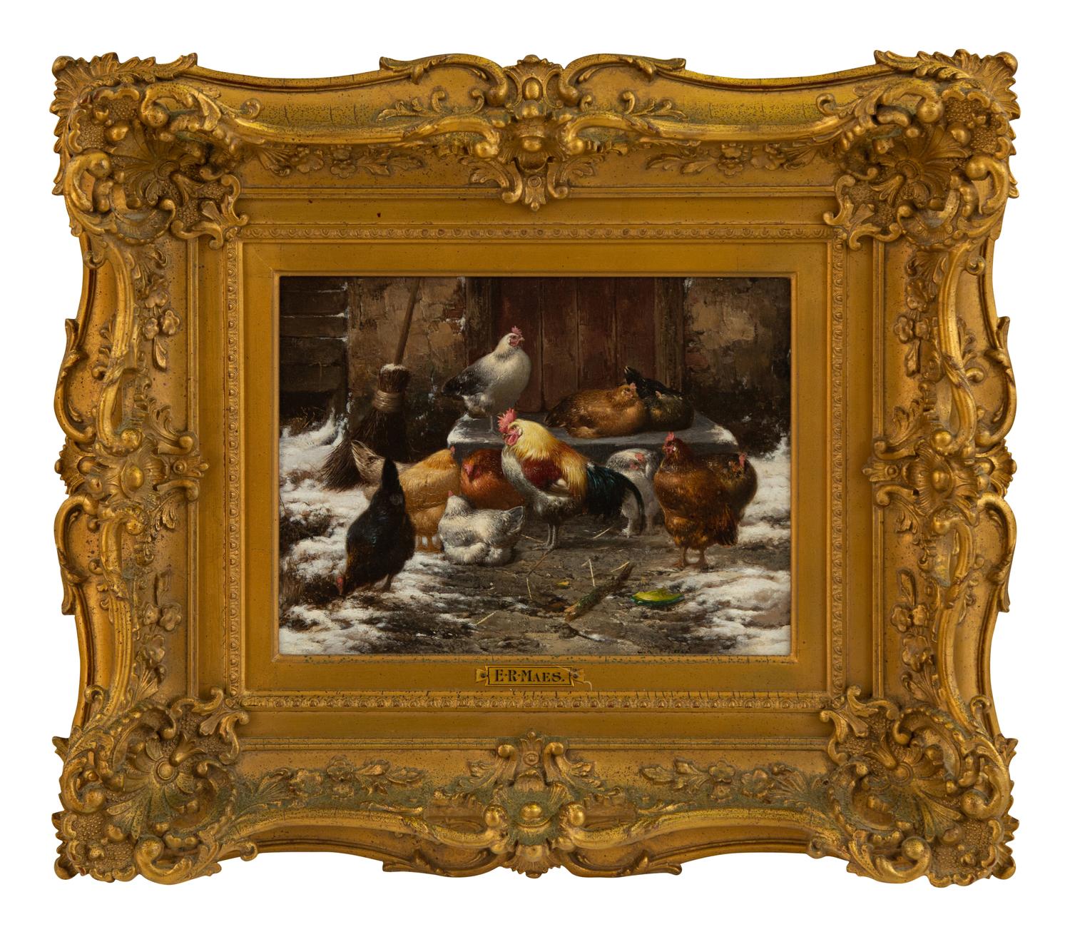 Chickens in a Courtyard