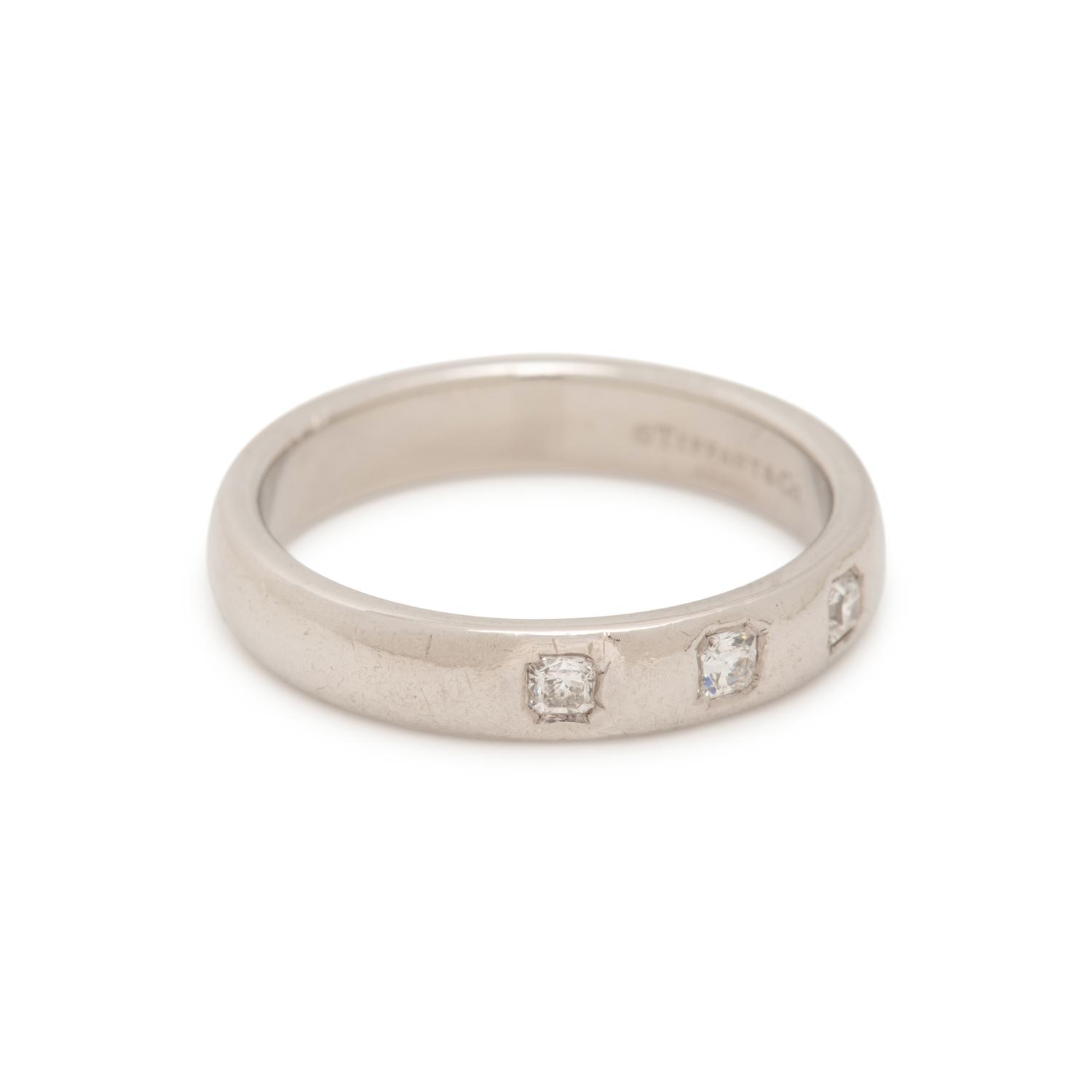 TIFFANY & CO., PLATINUM AND 'LUCIDA' DIAMOND BAND