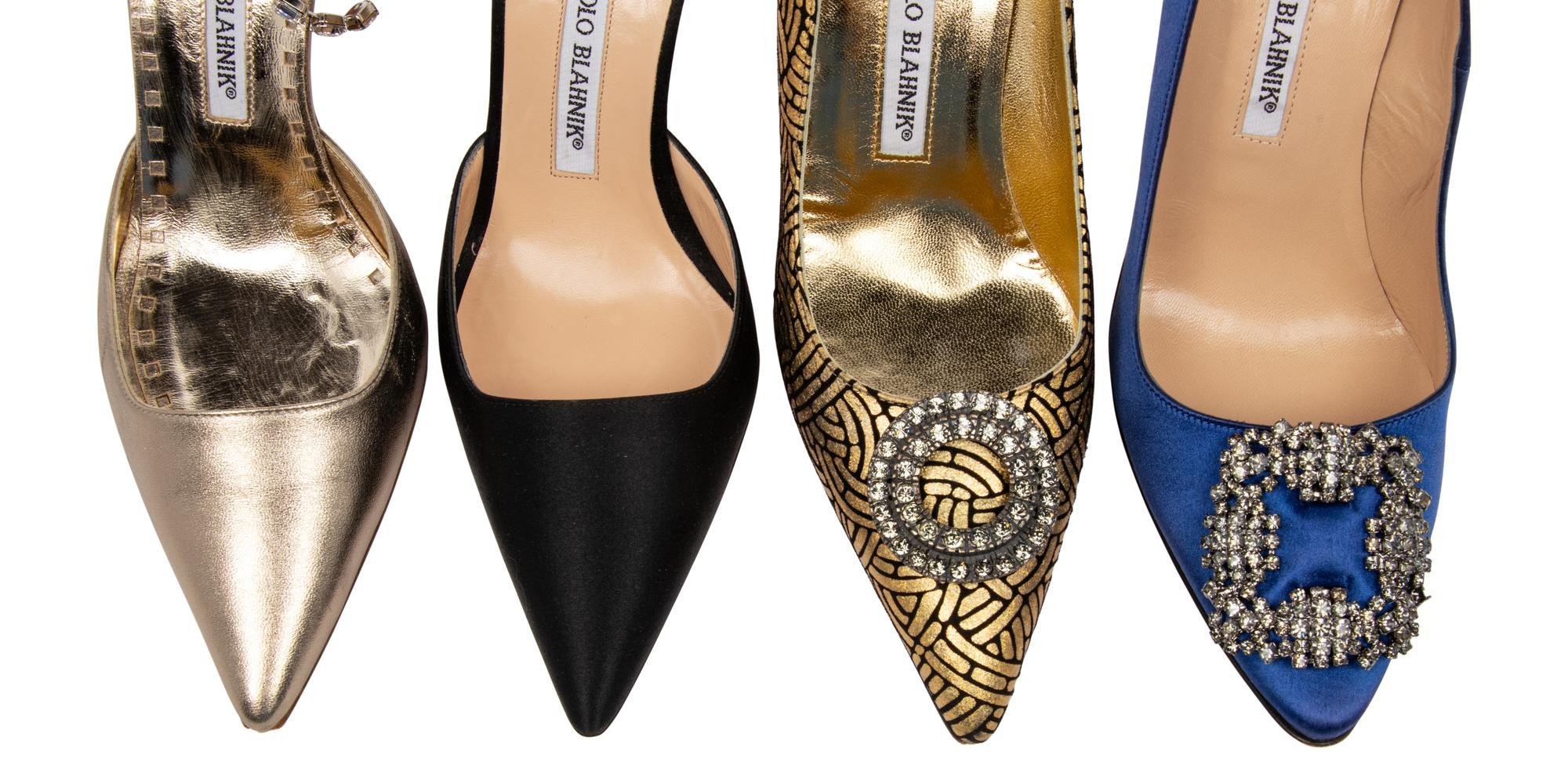 Four Pairs of Manolo Blahnik Shoes