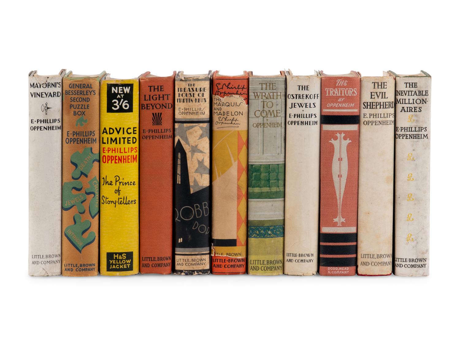 OPPENHEIM, Edward Phillips (1866-1946). A group of 11 works, mostly FIRST EDITIONS, comprising:
