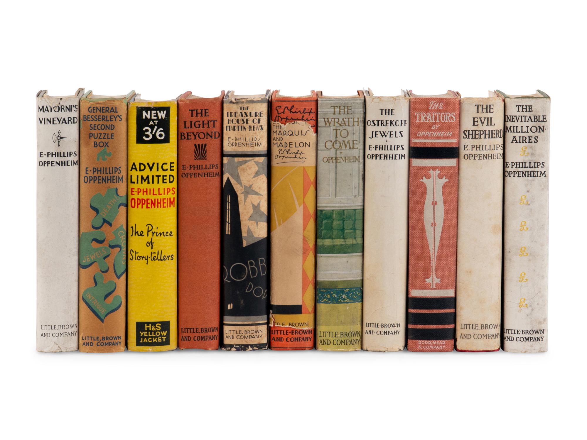 OPPENHEIM, Edward Phillips (1866-1946). A group of 11 works, mostly FIRST EDITIONS, comprising: