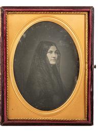 [EARLY PHOTOGRAPHY - CALIFORNIA]. Half plate daguerreotype of Dona Ana Maria de la Guerra (b.1821) of Santa Barbara, wife of noted Californian Alfred Robinson (1806-1895). N.p., n.d.