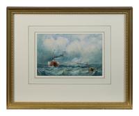 A Pair of Ships at Sea