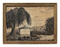 An American School Mourning Picture for Nathaniel S. Fogg (d. 1830)