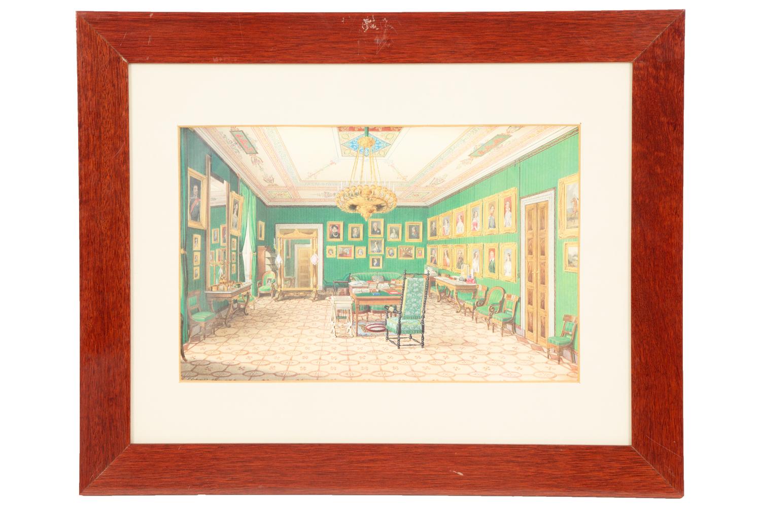 Three English Printed Illustrations of Interiors (COMBINED WITH 323866/160 )