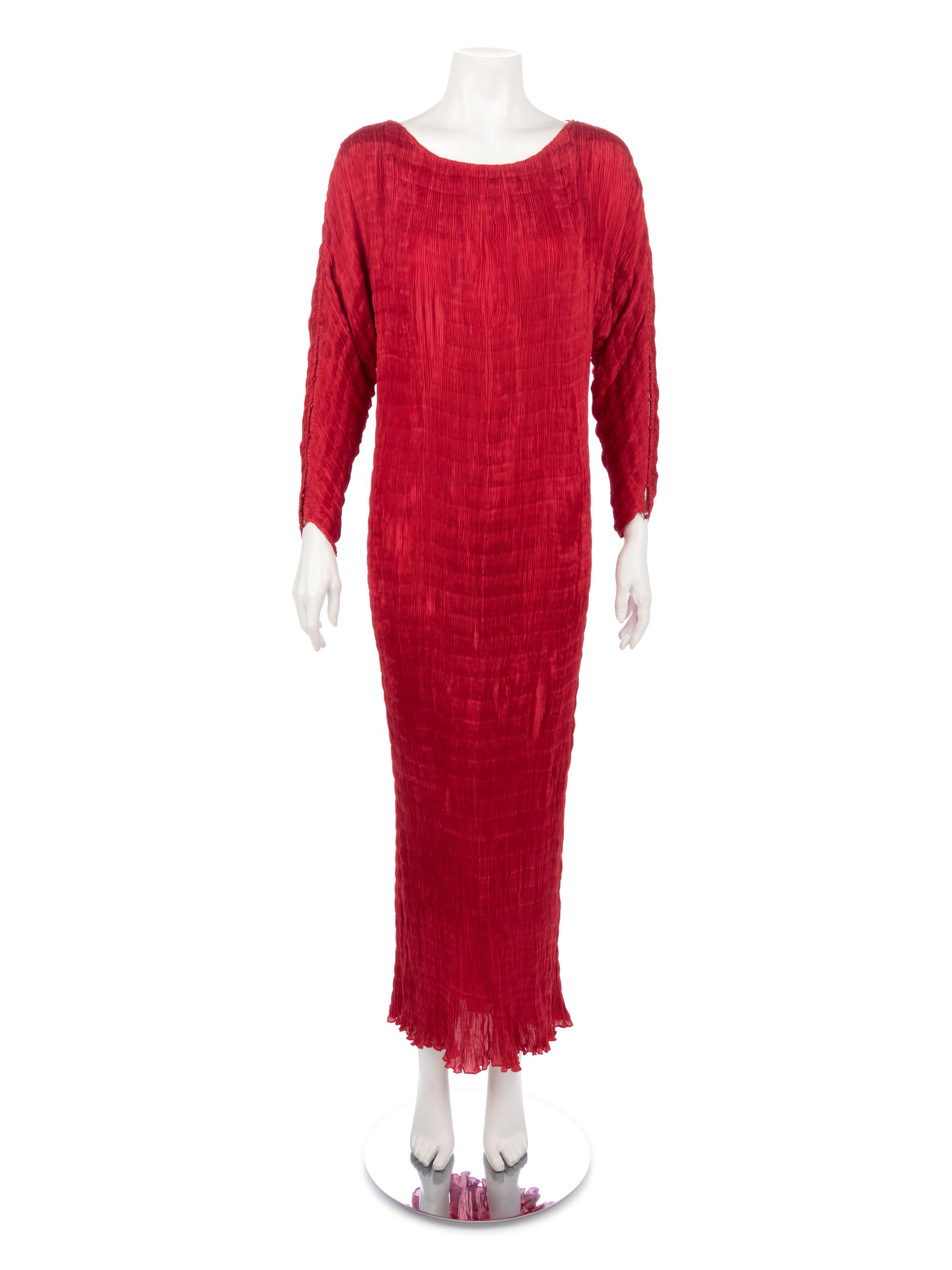 Venetia Studium Silk Pleated Dress, 1984-90s