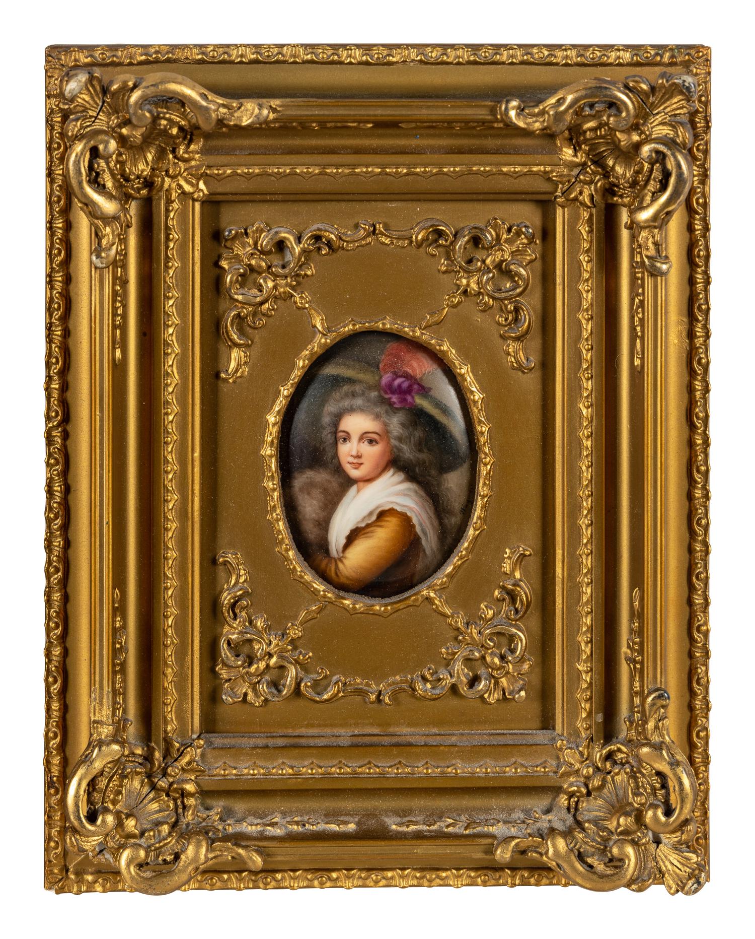 Two Continental Painted Porcelain Plaques