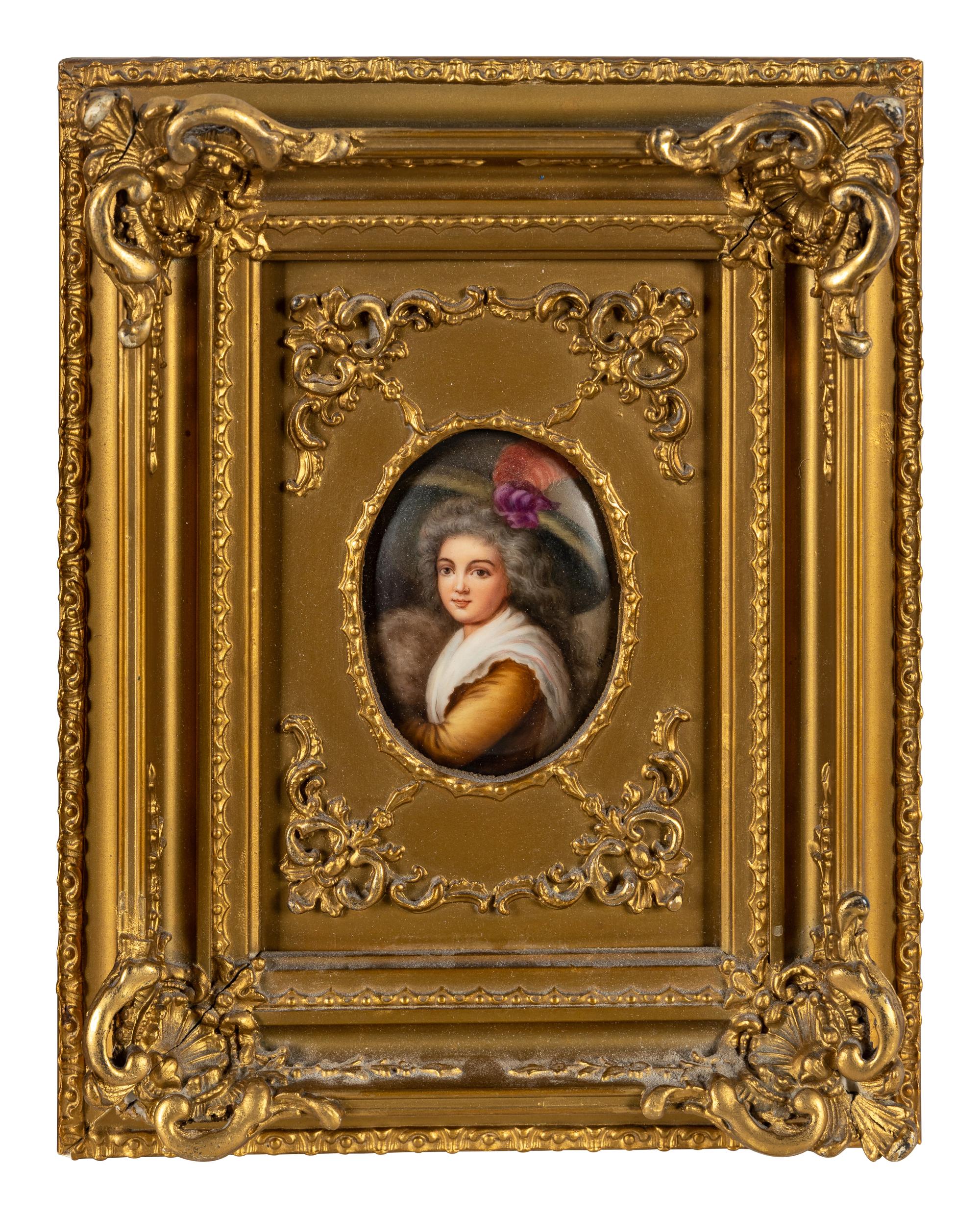 Two Continental Painted Porcelain Plaques