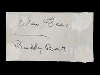 A Group of Max Baer and Buddy Baer Signed Autograph Items,