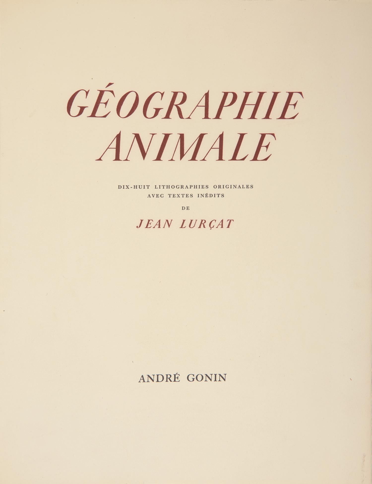 [Art] Lurcat, Jean. Geographie Animale