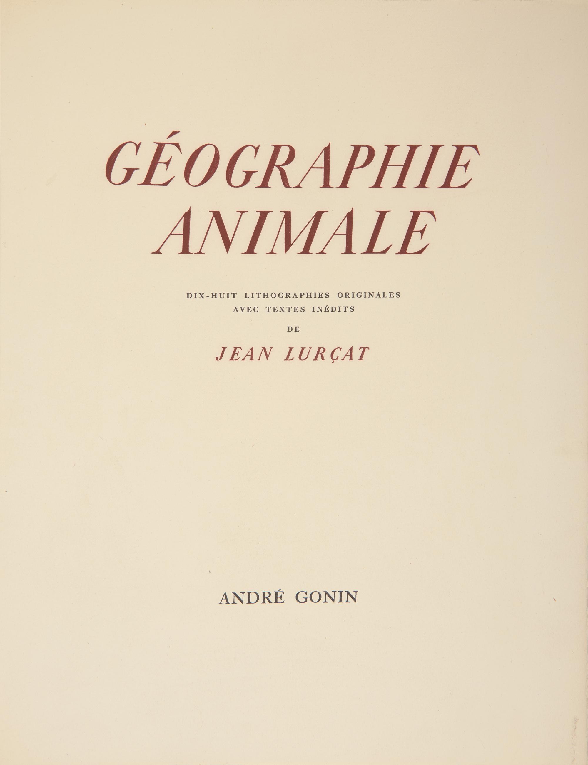 [Art] Lurcat, Jean. Geographie Animale