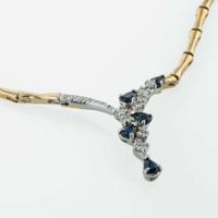 A Gold, Diamond, and Sapphire Necklace