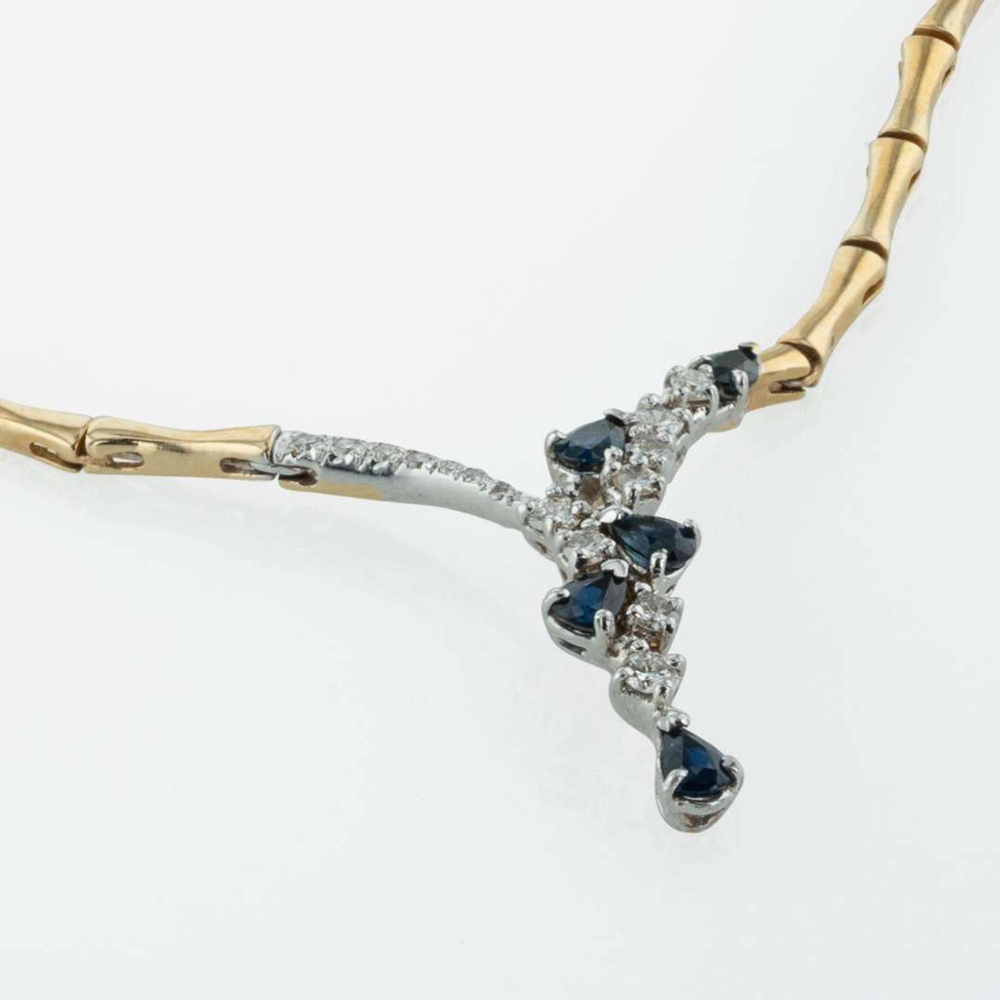 A Gold, Diamond, and Sapphire Necklace