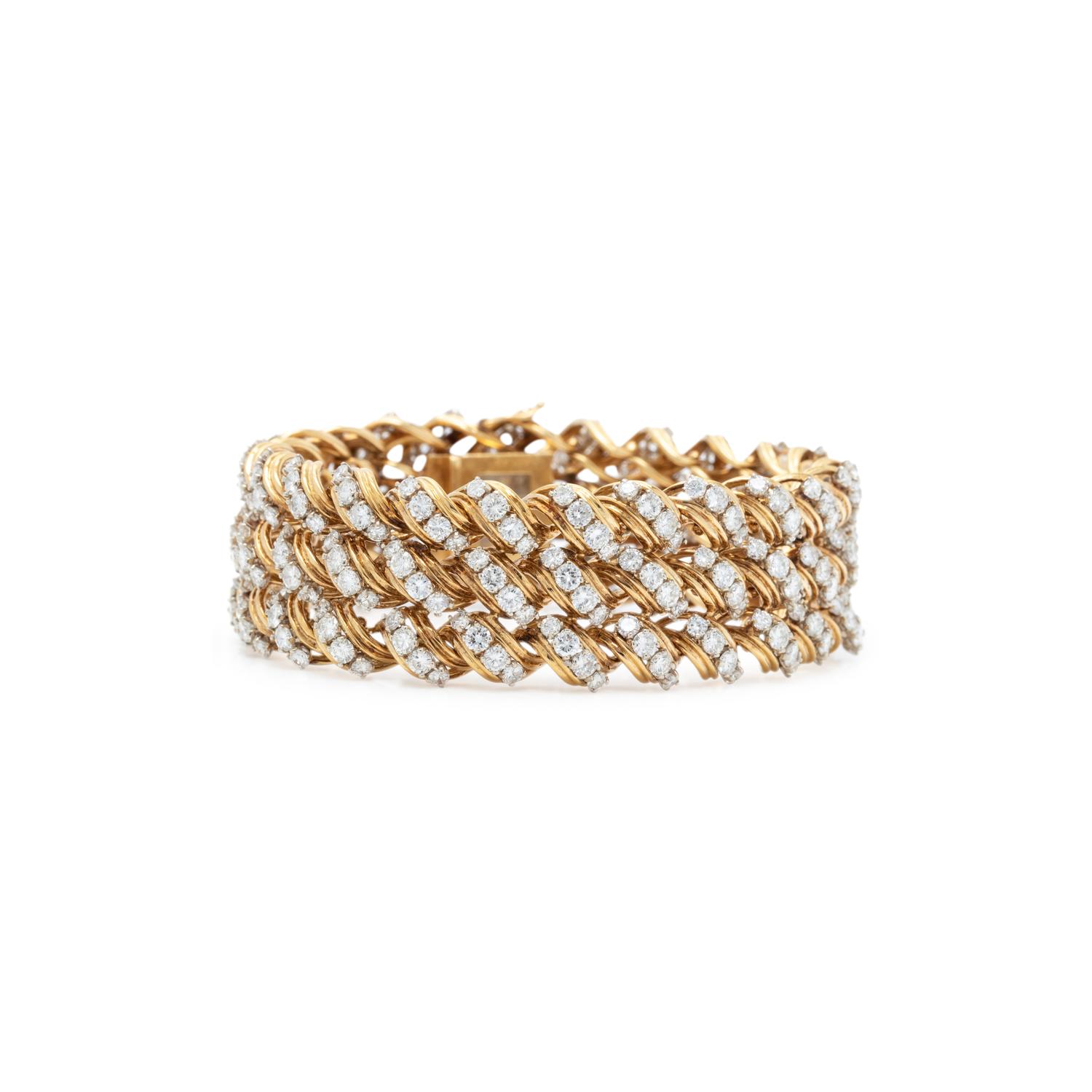 YELLOW GOLD AND DIAMOND BRACELET