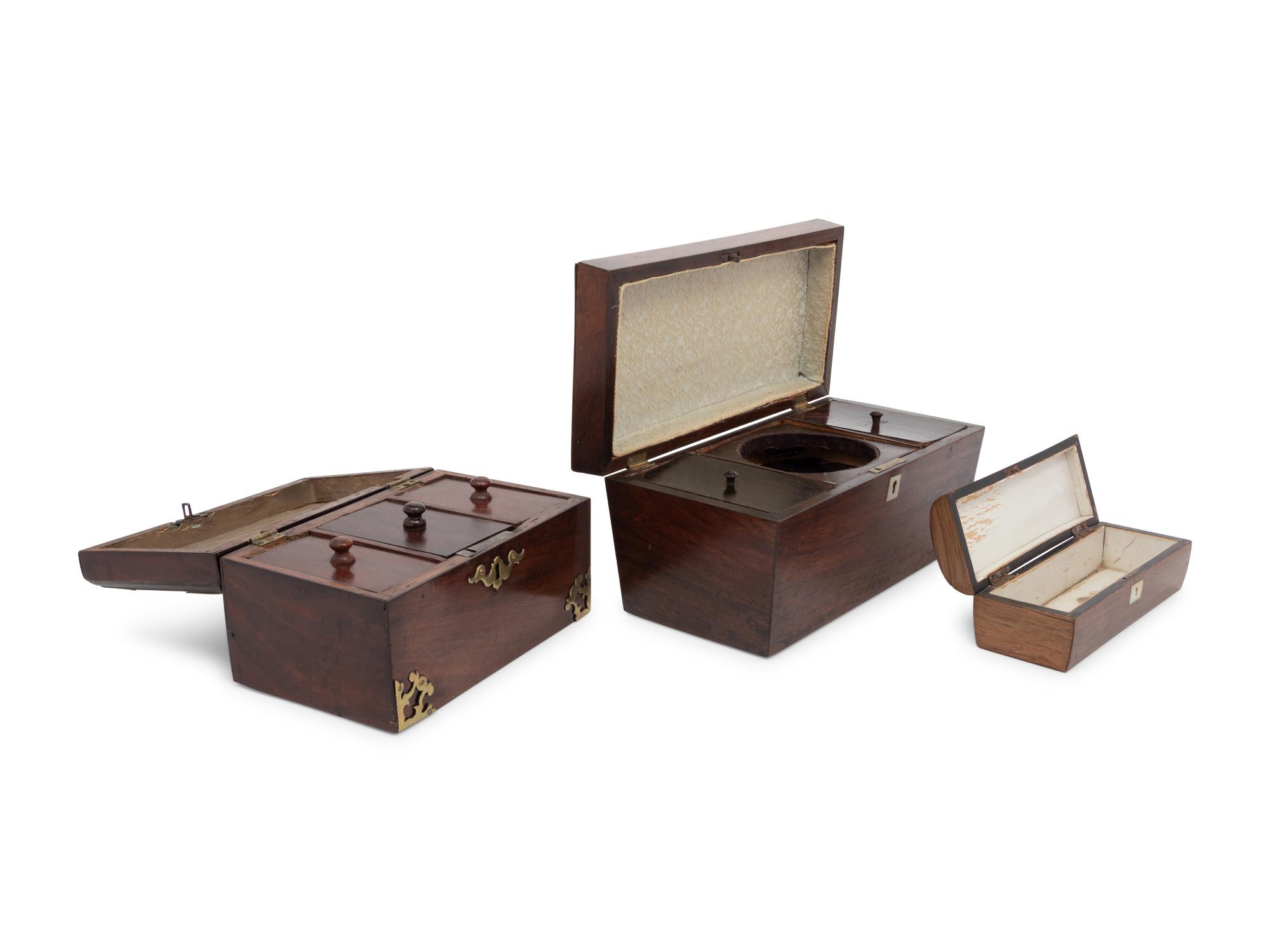 Three English Tea Caddies